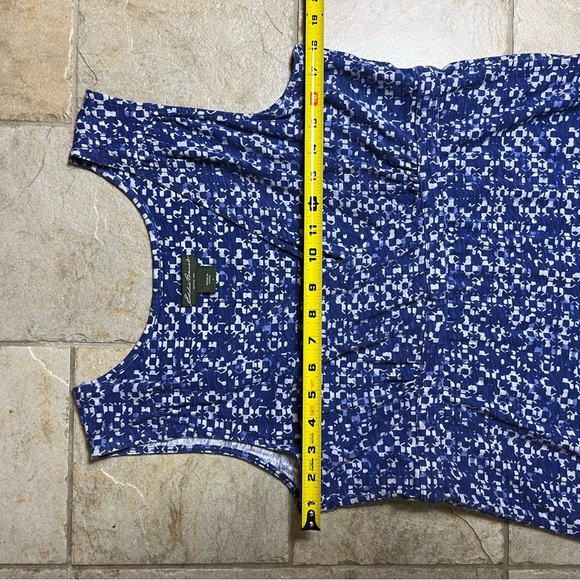 Y2K Vintage Eddie Bauer Cotton Babydoll Midi Dress L Blue Minimalist Cottagecore - Picture 5 of 12